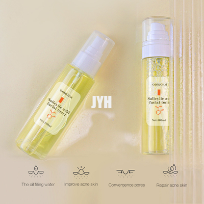 হাইড্রেটিং 100ML স্যালিসিলিক অ্যাসিড টোনার ব্রণ তৈলাক্ত ত্বকের জন্য OEM ODM