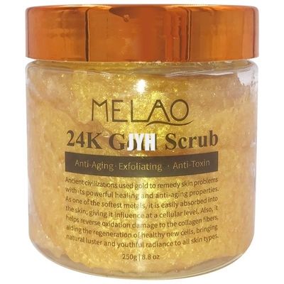 250g Vegan 24k গোল্ড স্ক্রাব ক্রিম ময়েশ্চারাইজিং এবং এক্সফোলিয়েটিং বডি